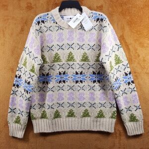 NN07 Sweater Mens Small Cream Pullover Crew Fair Ilse Wool Alpaca STEIN $370